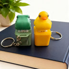 Croaking Frog Duck Keychain With LED