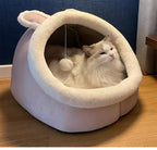 Deep Sleep Cat Bed Cartoon Pet Bed Foldable
