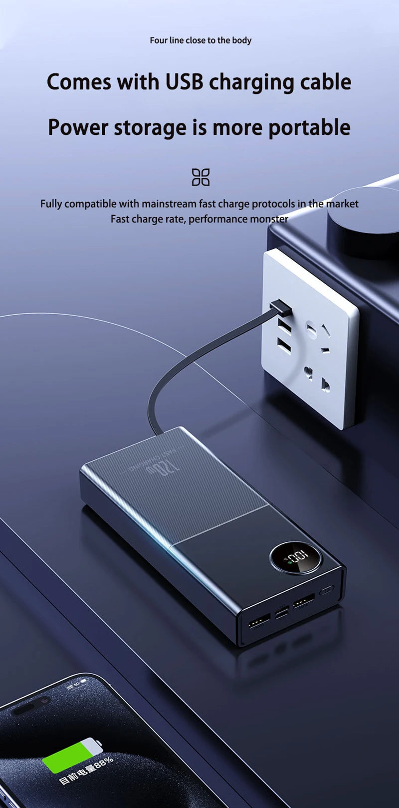 66W Super Fast Charging Power Bank