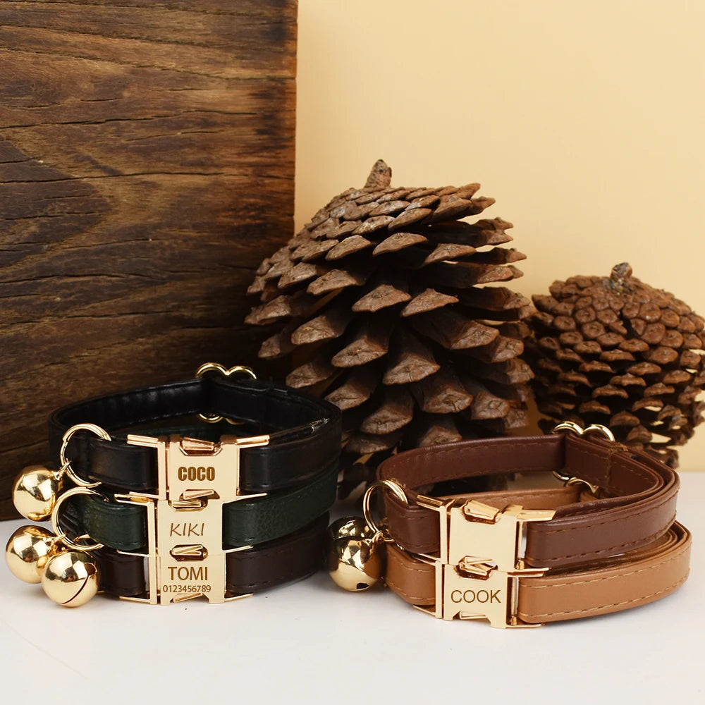 Pet Collar Customized Name With Bell