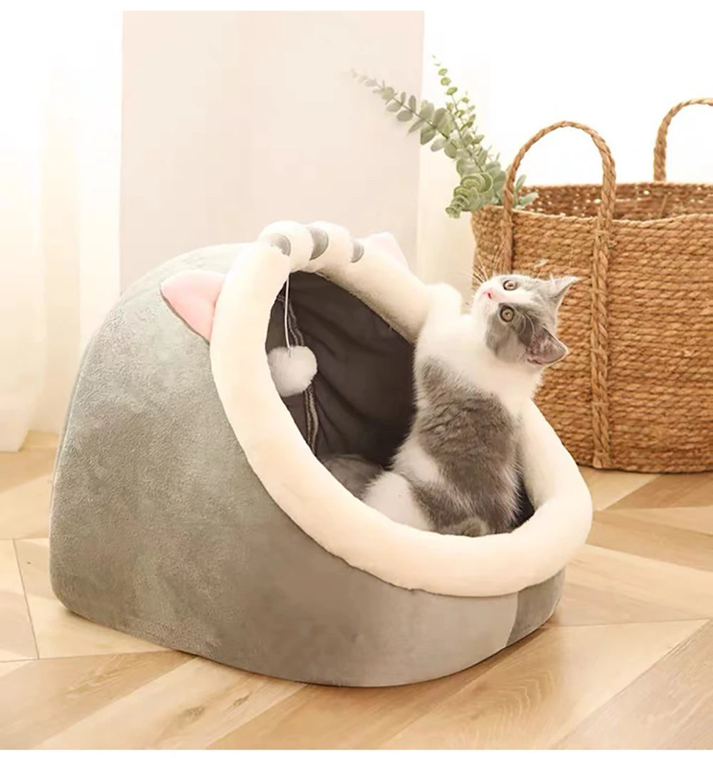 Deep Sleep Cat Bed Cartoon Pet Bed Foldable
