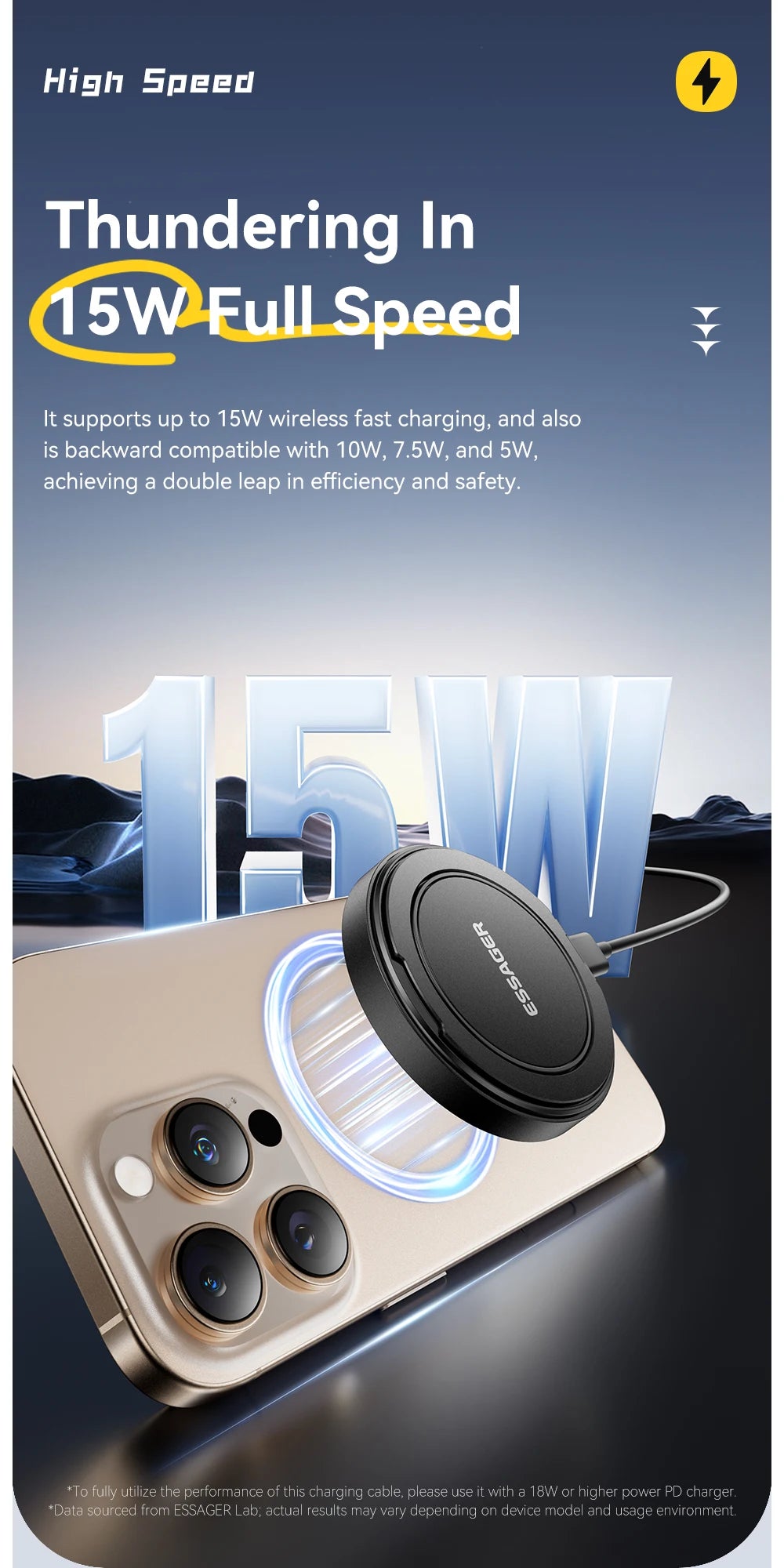 Magnetic Wireless Charger With Holder