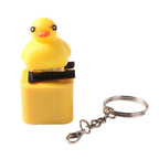 Croaking Frog Duck Keychain With LED