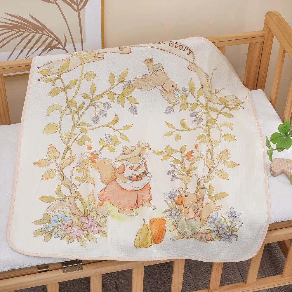 Newborn baby bath towel pure cotton