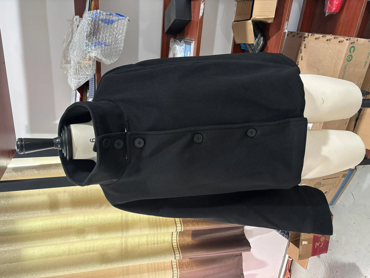 Women Fashion Stand Collar Woolen Jacket