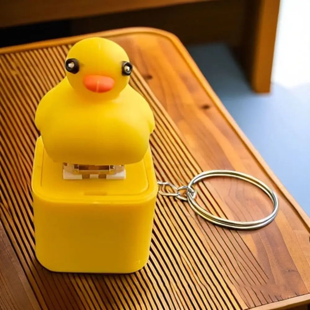 Croaking Frog Duck Keychain With LED