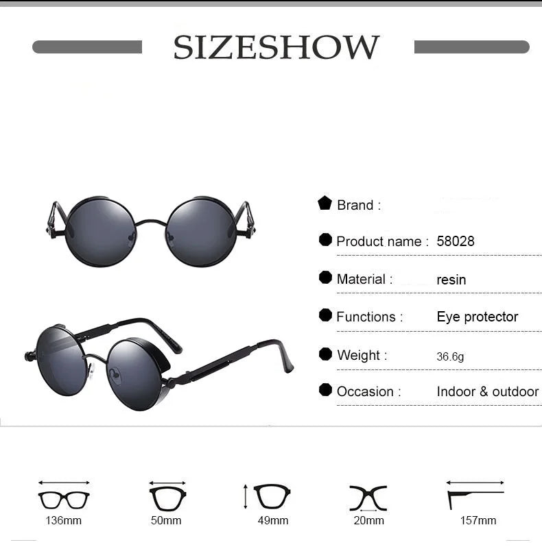 Classic Gothic Steampunk Sunglasses