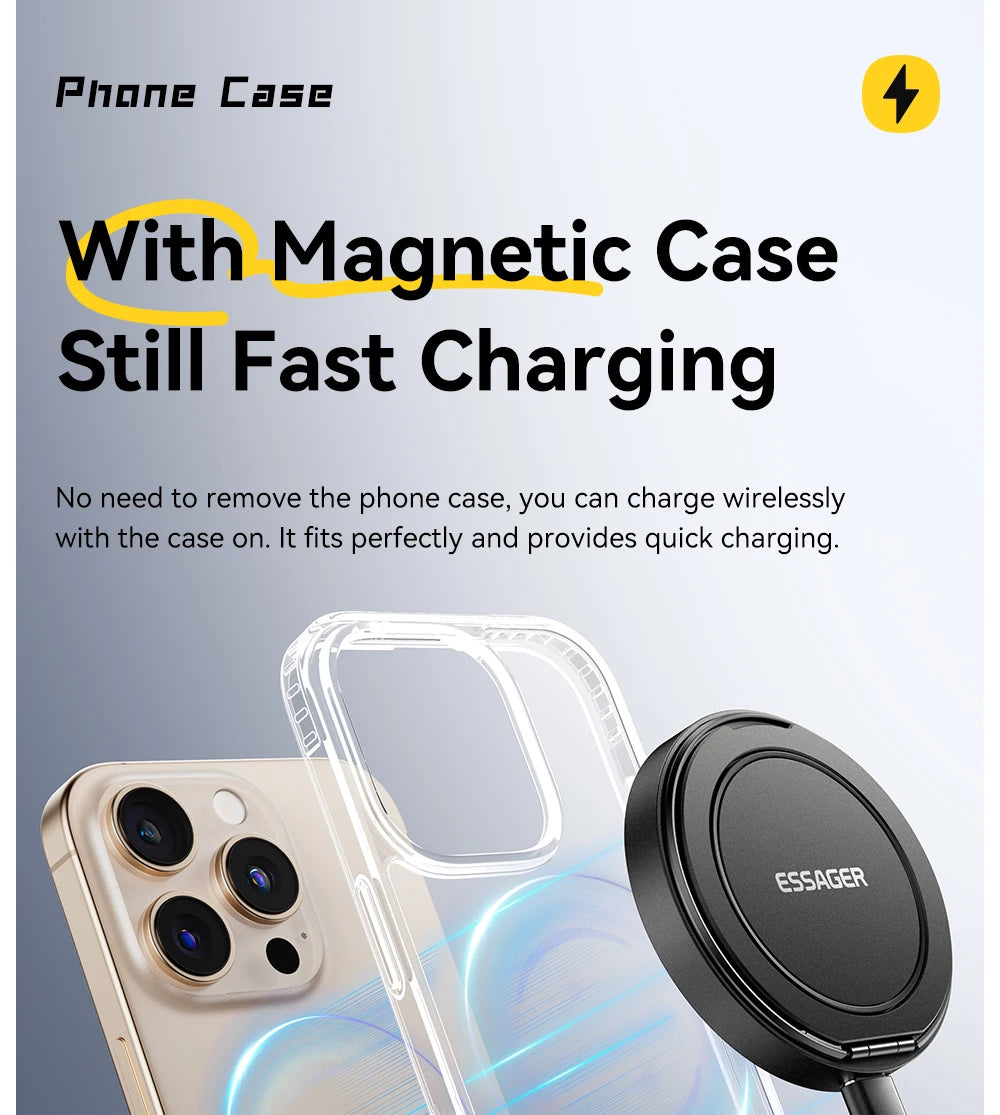 Magnetic Wireless Charger With Holder