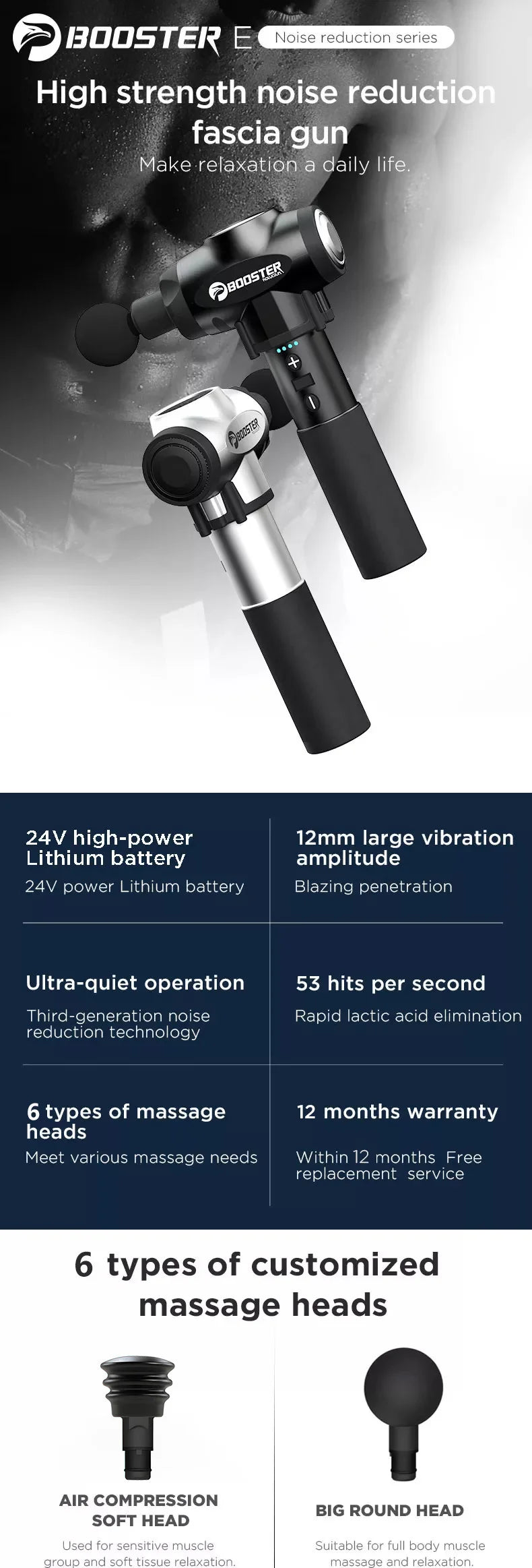 Booster E Massage Gun Deep Tissue Massager