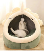 Deep Sleep Cat Bed Cartoon Pet Bed Foldable
