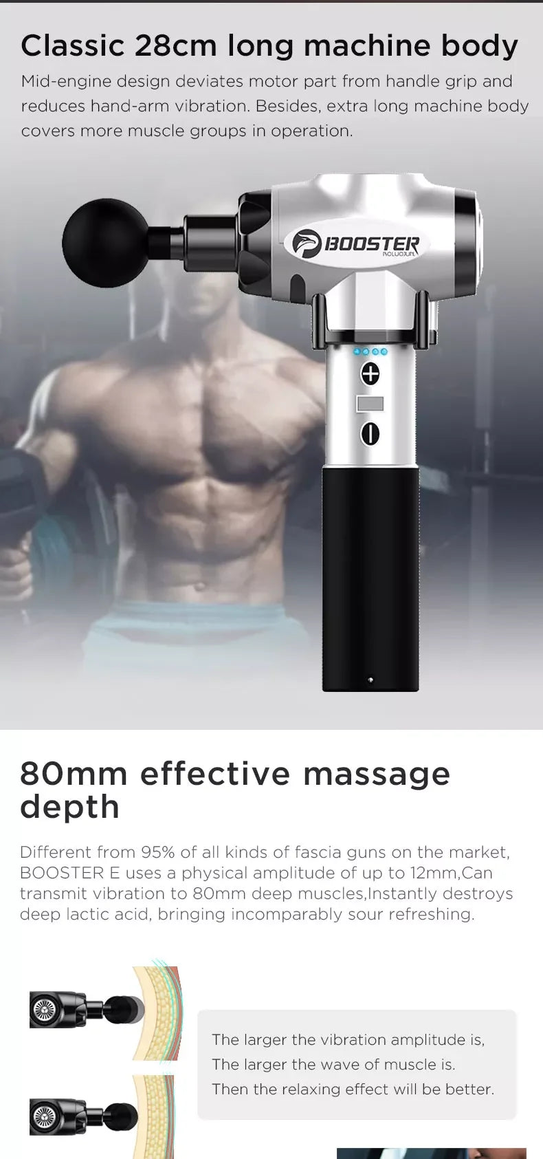 Booster E Massage Gun Deep Tissue Massager