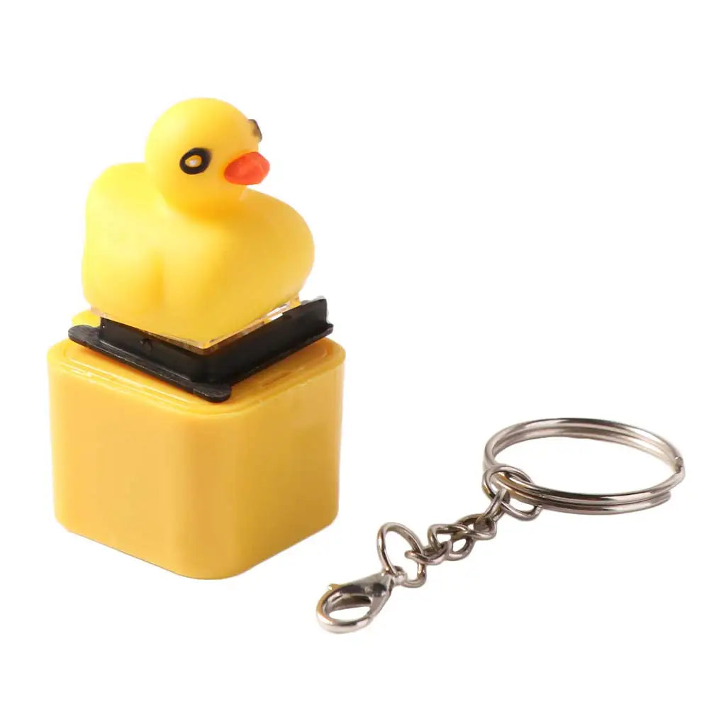 Croaking Frog Duck Keychain With LED