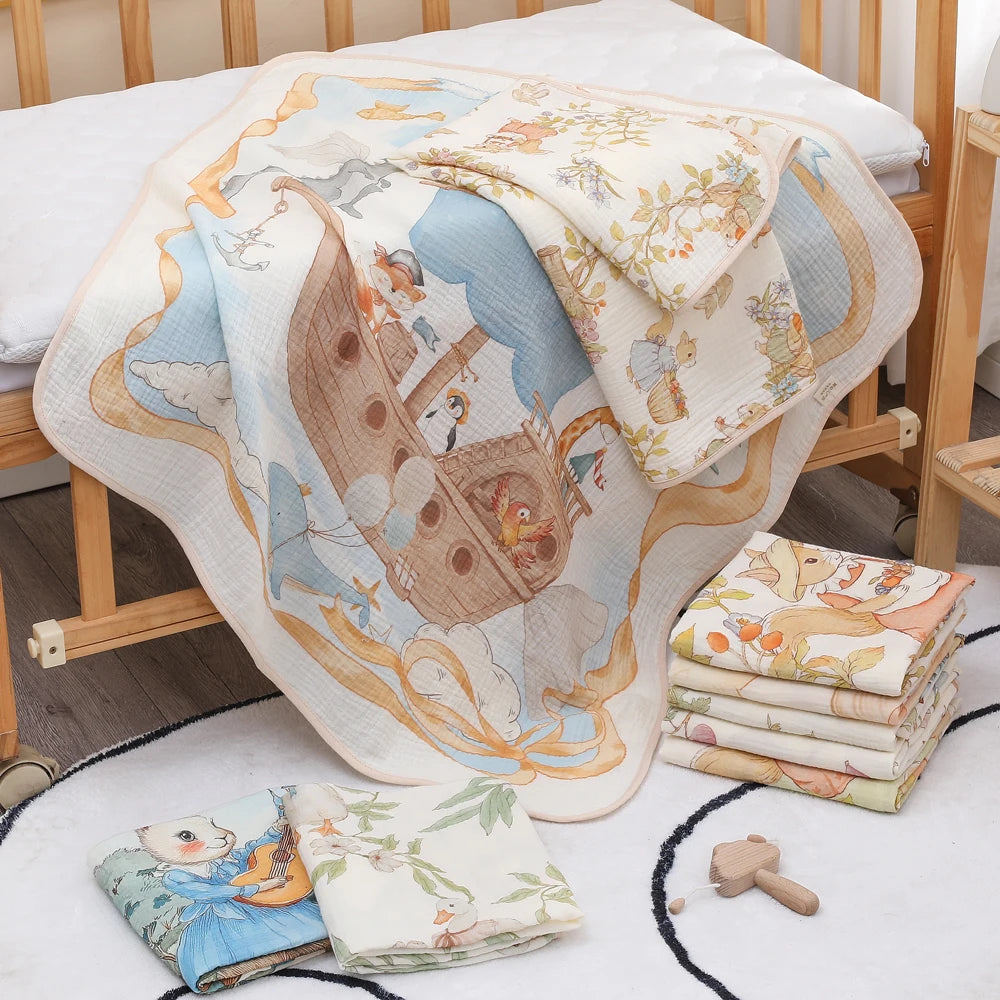 Newborn baby bath towel pure cotton