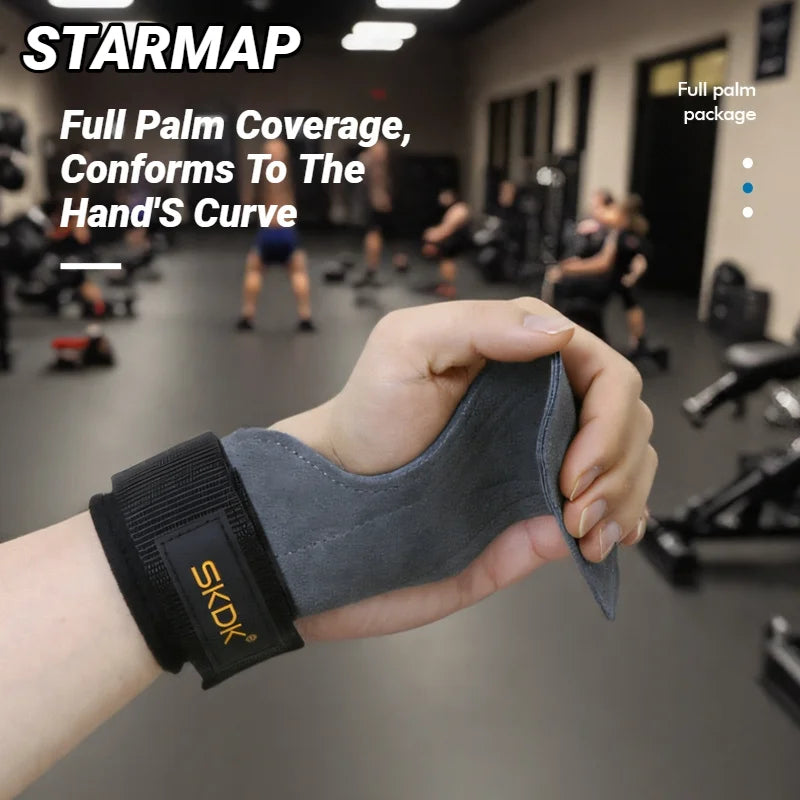 Gym Gloves Grips Anti-Skid Weight Power