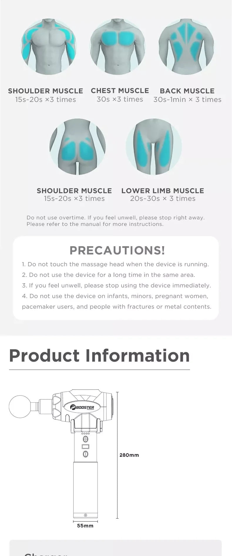 Booster E Massage Gun Deep Tissue Massager