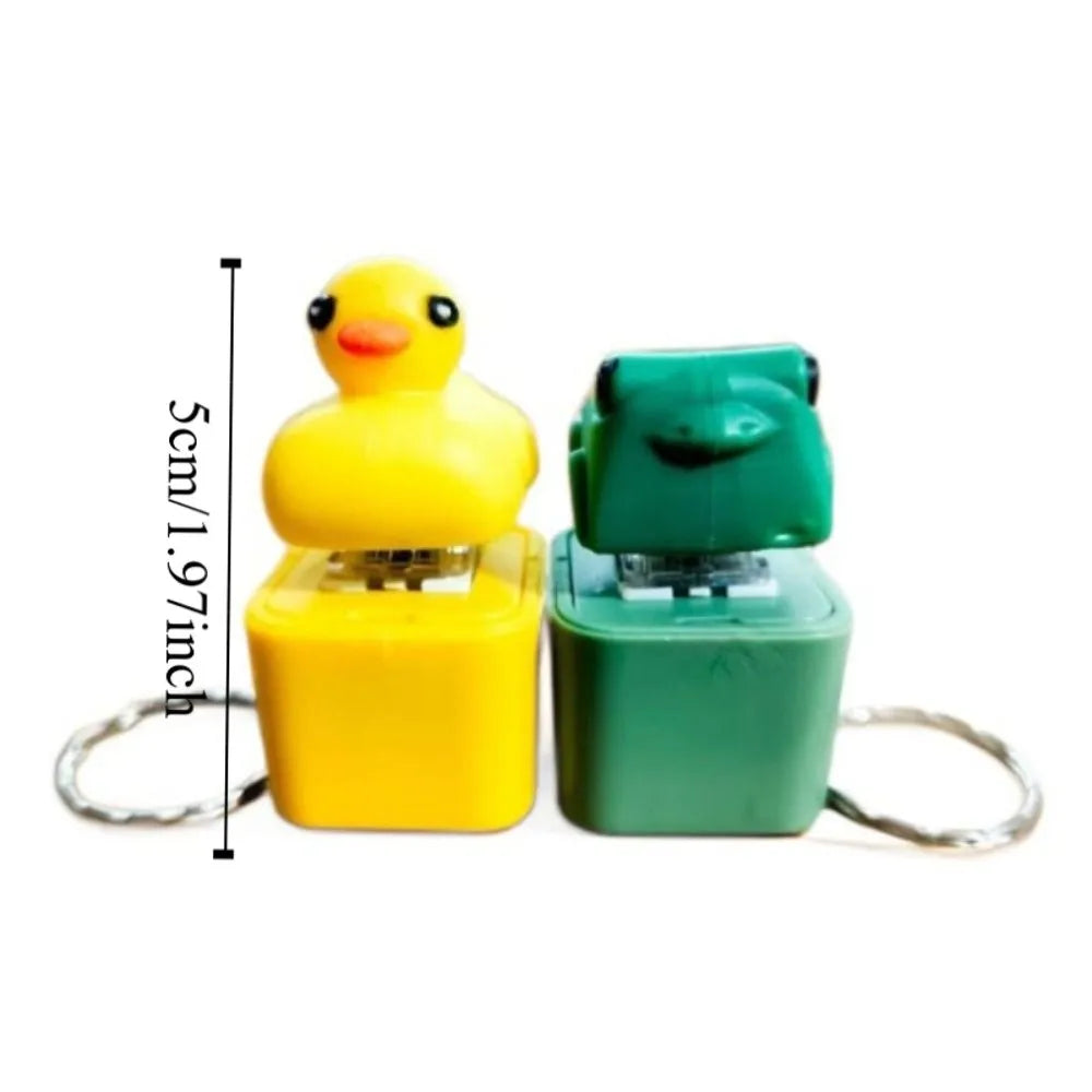 Croaking Frog Duck Keychain With LED