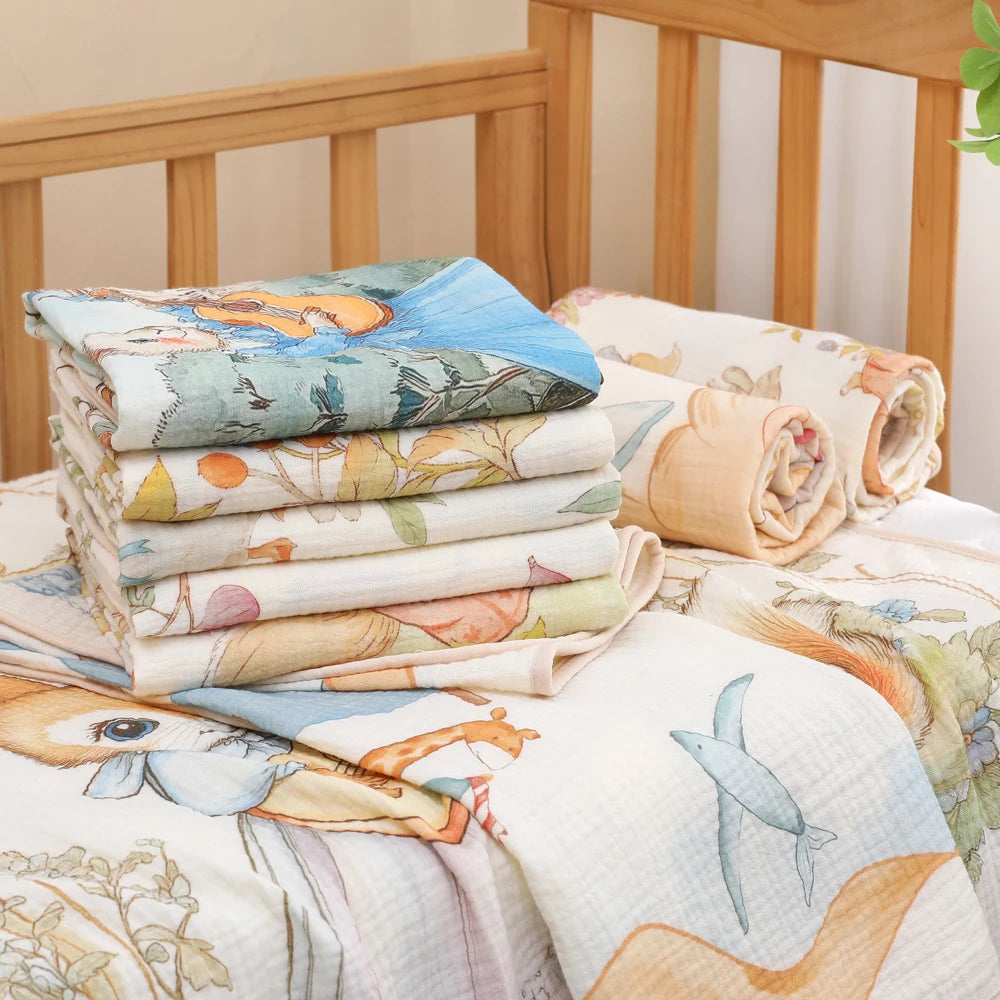Newborn baby bath towel pure cotton
