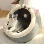 Deep Sleep Cat Bed Cartoon Pet Bed Foldable