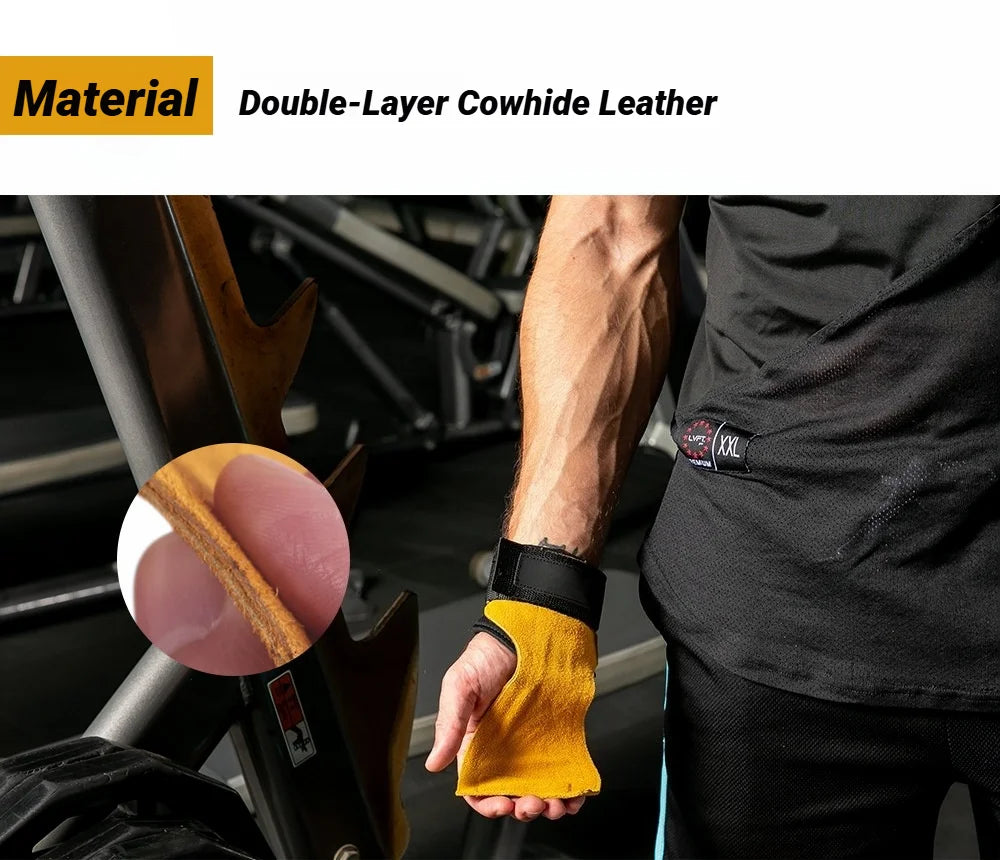 Gym Gloves Grips Anti-Skid Weight Power