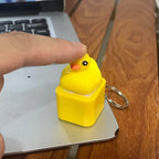 Croaking Frog Duck Keychain With LED