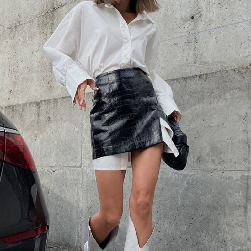 Simple and Loose White Shirts