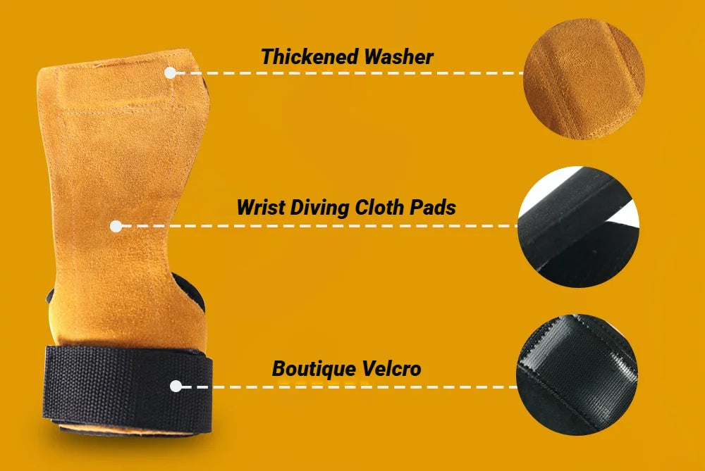 Gym Gloves Grips Anti-Skid Weight Power