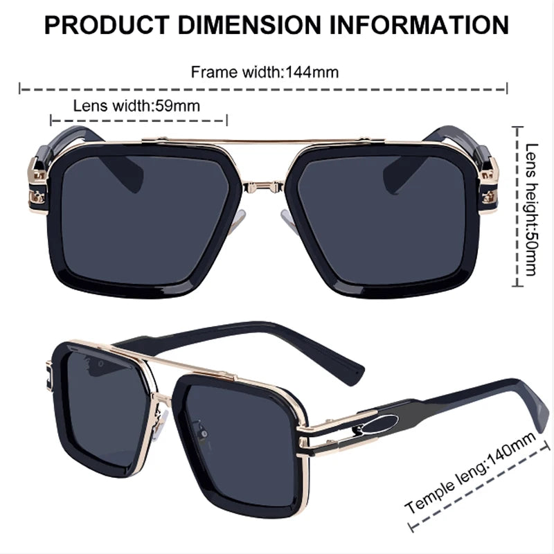 Vintage Oversized Square Sunglasses