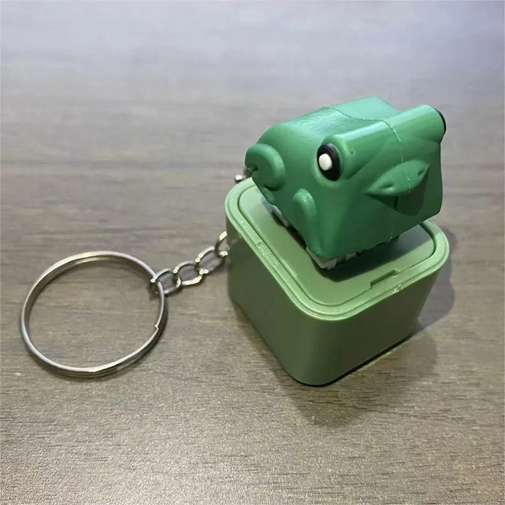 Croaking Frog Duck Keychain With LED