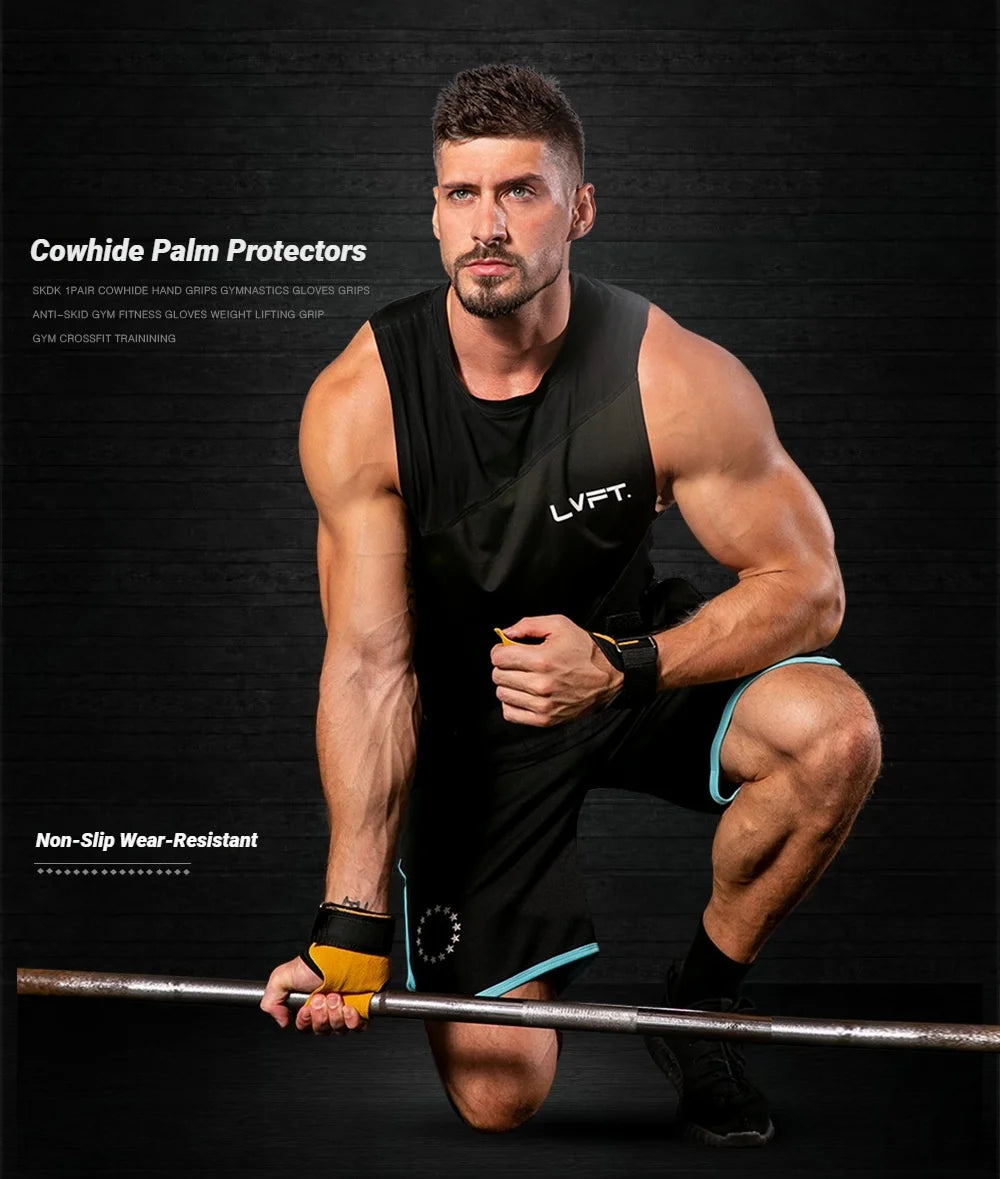 Gym Gloves Grips Anti-Skid Weight Power