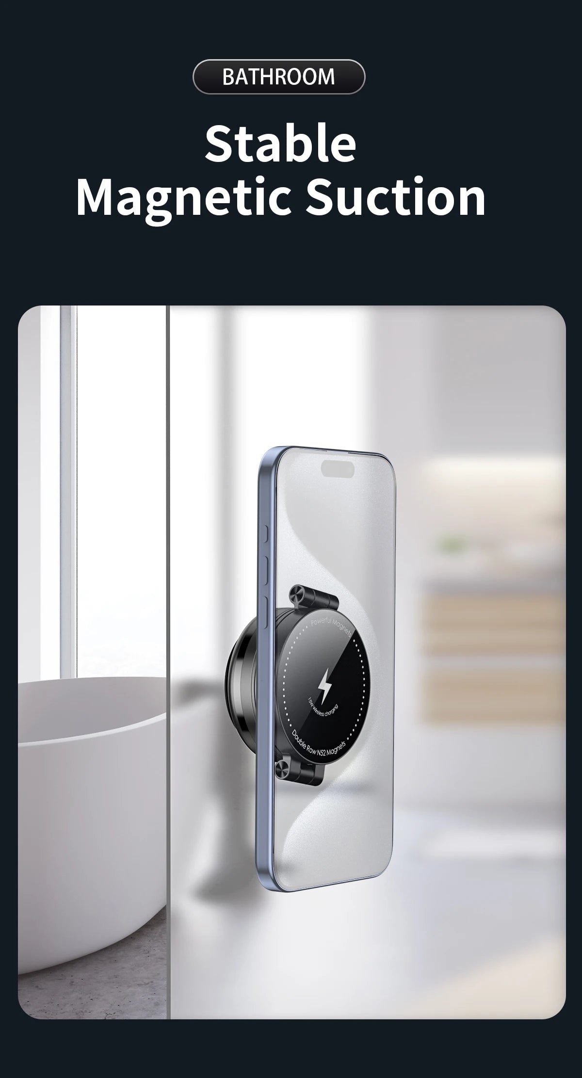Magnetic Car Phone Holder with Wireless Charger