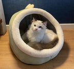 Deep Sleep Cat Bed Cartoon Pet Bed Foldable