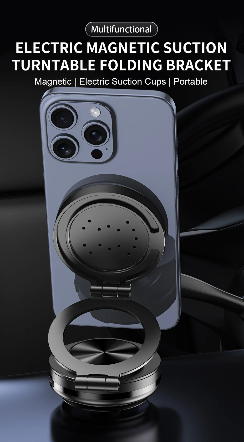 Magnetic Car Phone Holder with Wireless Charger