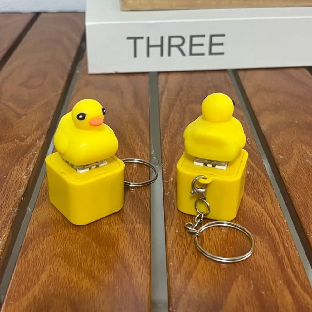 Croaking Frog Duck Keychain With LED