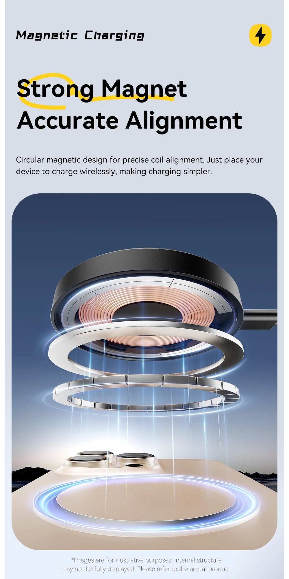 Magnetic Wireless Charger With Holder
