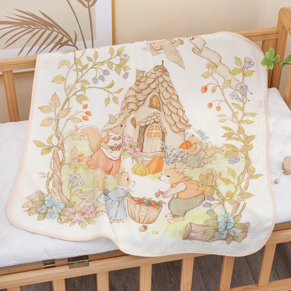 Newborn baby bath towel pure cotton